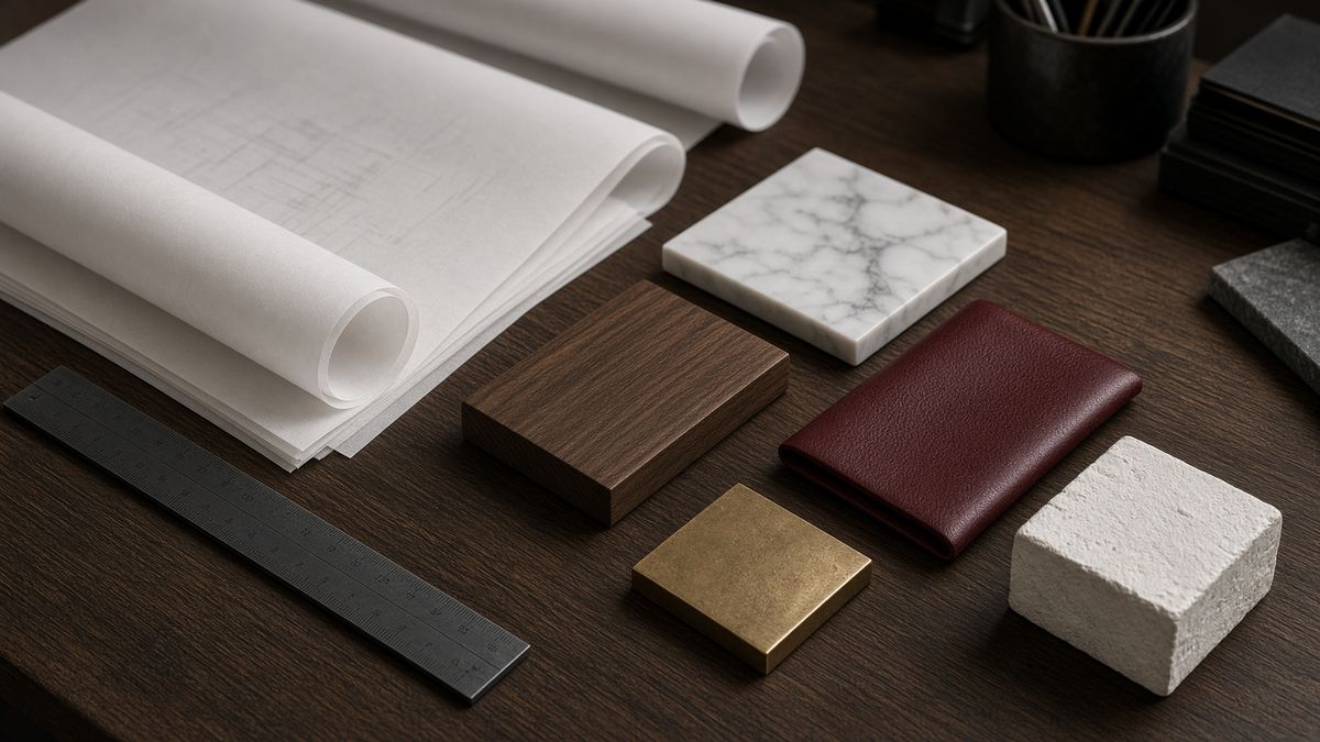 Material and finish samples in the MCG studio